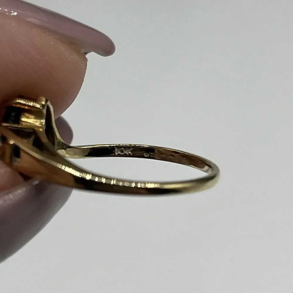 10K Yellow Gold Mom Ring Tourmaline Diamond Size 4.5 Mom Appreciation Gift Teste